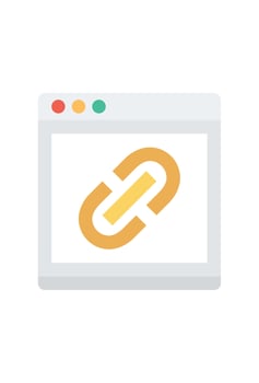 chain link icon to connect web vector