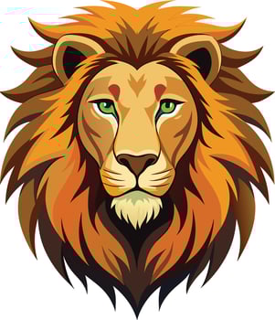 Regal Lion Head with Rich Texture vector