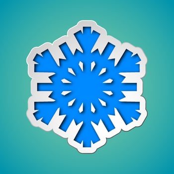 Cut out christmas snowflake vector
