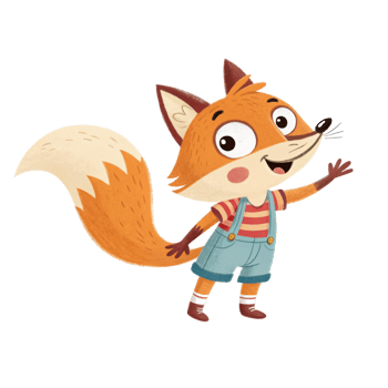 Fox In Overalls With A Red Tail And A White Paw png