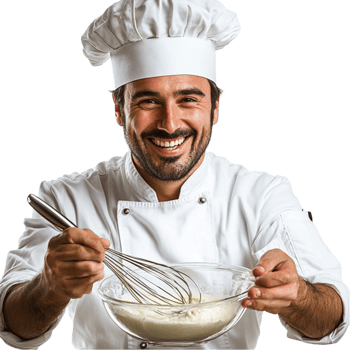 A smiling man holding a bowl of food png