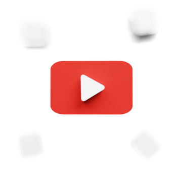 Creative 3D YouTube Logo with soft Effect png
