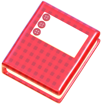 Notebook 3D coquette aesthetic style png