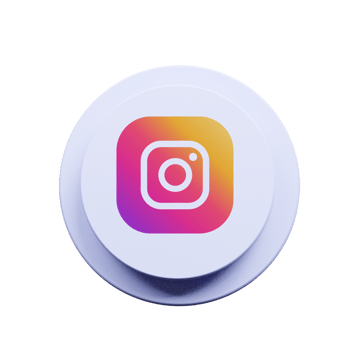 3D Render of instagram Button Icon png