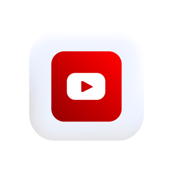 High Resolution YouTube Logo 3D Render png