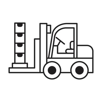 Forklift icon on white background vector