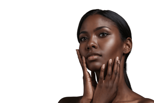 Portrait of a Beautiful Black Woman with Natural Radiant Skin png