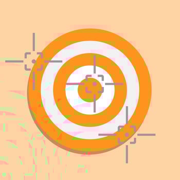 illustration target board and arrow concept about improving focus and accuracy skills for work, business growth, life skills, education vector