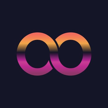 infinity icon logo design template vector
