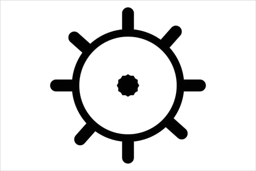 Ship steering wheel a icon design vector