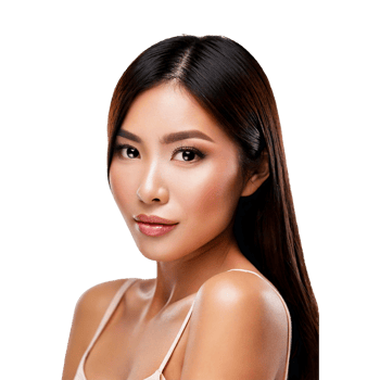 portrait of a woman. A pretty woman of Asia png
