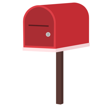 Red mailbox decoration png