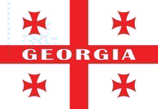 National Flag Of Georgia vector