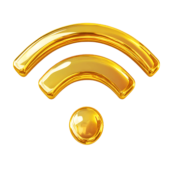 3d rendering wifi isolated on transparent background png