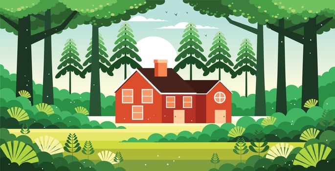 Forest Home Nature Illustration vector