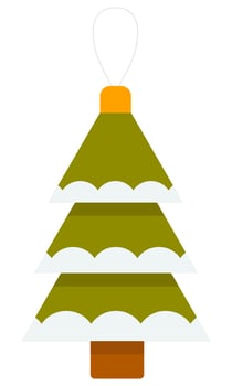 Christmas tree ornaments isolated on white background. vector