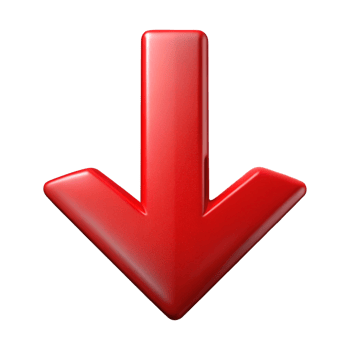3D Red Arrow Download Icon Perfect for Websites and Applications png