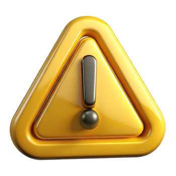 Glossy Yellow Triangle Exclamation Mark Warning Sign Symbol png