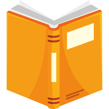 yellow open text book png