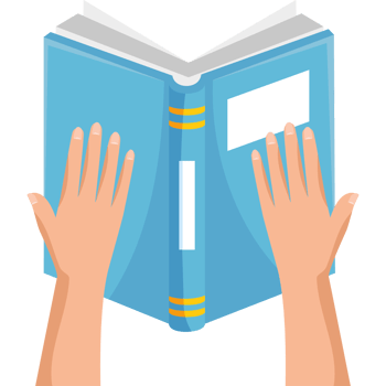 hands with blue book png