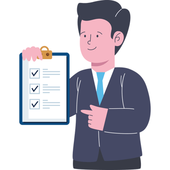 business man with checklist png