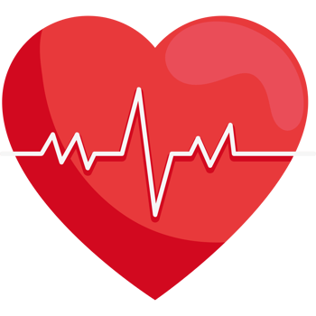 heart cardio with heartbeat png