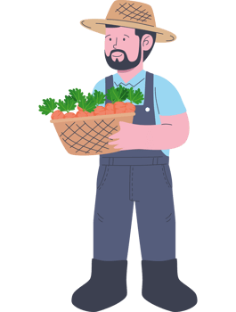 male farmer with carrots png