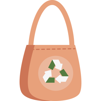 eco bag with recycle arrows png