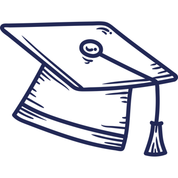 graduation cap doodle icon png