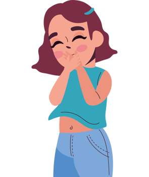 girl speaking and smiling png