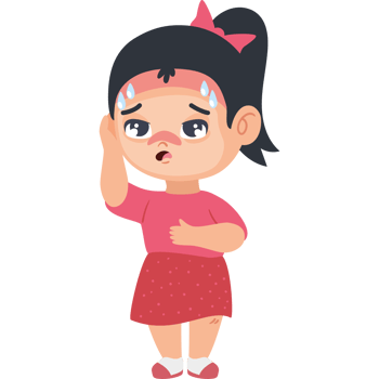 kid sick with fever and sweating png