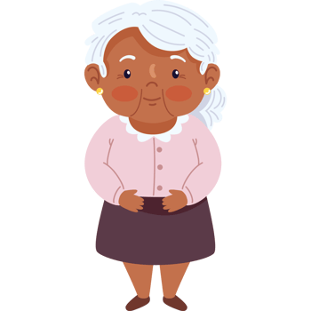 grandma happy character png