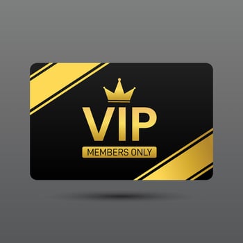 VIP Only Golden Access Badge vector
