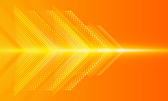 High Orange Speed concept Arrow up Light out technology background Hitech communication concept innovation background, design vector