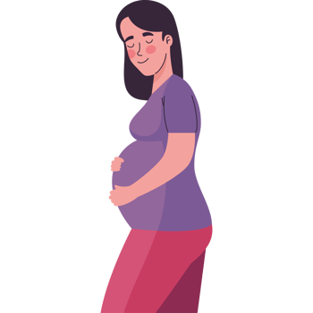 months pregnant woman isolated png
