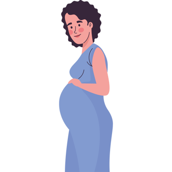 months pregnant woman waiting png