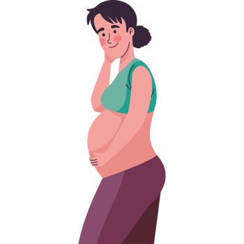months pregnant mom waiting png