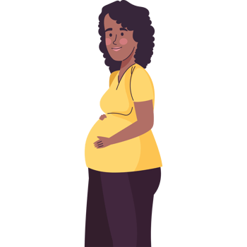 months pregnant woman holds belly png