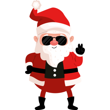santa claus with sunglasses png