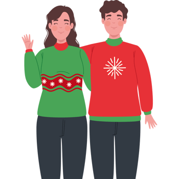christmas happy couple png