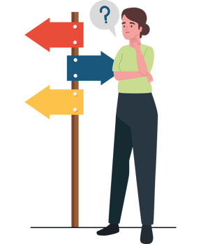 person choosing direction opportunity png