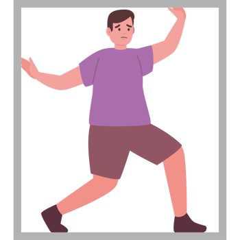 scared man suffering claustrophobia png