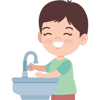 boy washing hands cartoon png