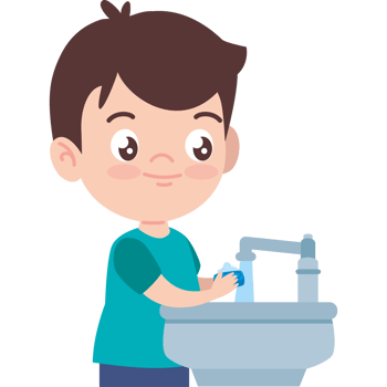 boy washing hands with soap png