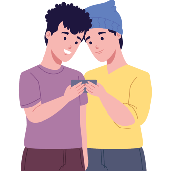using smartphone men png