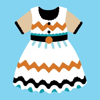 Baby girls dress design illustration vector