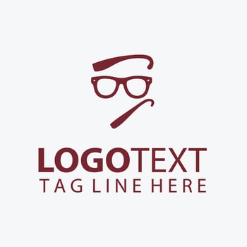 Vision Eye Glass Man Logo Design vector