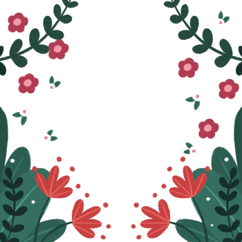 Beautiful floral frame pink png