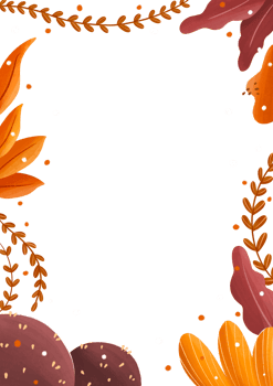 autumn floral frame png