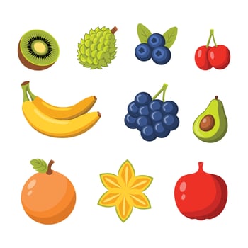 Set of Hand Drawn Fruits Illustrations vector